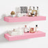 BAMEOS Pink Floating Shelves for Wall, 16" x 6" Wall Shelves for