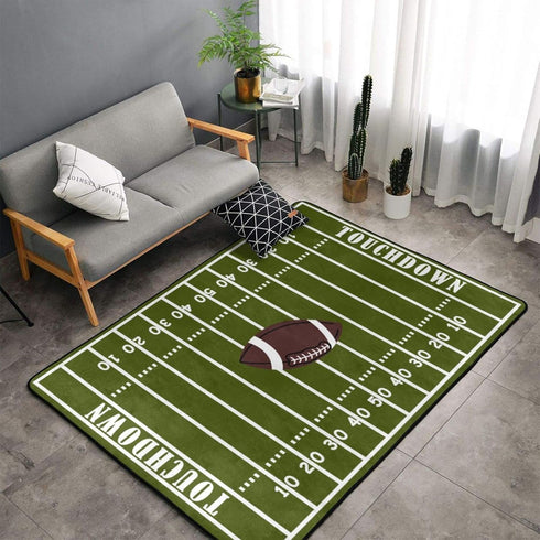 Sports Area Rug Retro American Football Field 24x36 Inch, Non-Slip Doormat for Living Room, Dining, Bedroom Decor