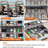 Drawer Organizer - 2/3 Tier Expandable Collapsible Tray with Adjustable Compartments for Cosmetics, Jewelry & Kitchen