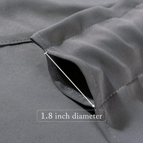 MIULEE Blackout Valance Rod Pocket Thermal Insulated Window Treatment Tiers, 42 x 18 Inches, Grey