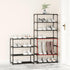 Yegazte Closet (4-Tier,Black) Small Metal Shoe Rack,Stackble Shoe Stand Storage Organizer for Entryway, Hallway