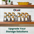 Oizeir Clear Spice Rack (2-Pack), 3 Tier Deep Spice Shelf Design for Cabinet, Acrylic Pantry Organizer for Seasoning