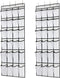 Over The Door Shoe Organizer with 24 Mesh Large Pockets, Hanging Shoe Rack for Men Women Kids, 58x21 Inch