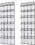 Over The Door Shoe Organizer with 24 Mesh Large Pockets, Hanging Shoe Rack for Men Women Kids, 58x21 Inch