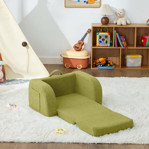 2-in-1 1-3 Toddler Couch, Toddler Chairs Comfy Years Old, Toddler Chair for Girls and Boys, Kids Couch Bed Fold Out