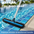 20" 12-Rows Wide Pool Brush Head, Heavy Duty Pool Cleaning Brush with Soft Bristles, Inground/Above Ground Pool Brushes