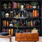 Algasan Magic Bookshelf Tapestry Magical Book Tapestry Gothic Witchy Vintage Library Skull Potion