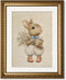 ARPEOTCY Gold Framed Canvas Wall Art, Baby Rabbit Animal Art Prints, Cute