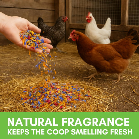 8oz Farm Party Herbal Hootenanny Chicken Nesting Herbs - Chicken Dust Bath Mix Deodorizer Keeps Nest Boxes & Coop Fresh