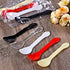 JAMOGOU 100 Pieces Ice Cream Scoops, Disposable Cake Spoon, Plastic Yogurt Pudding Spoon - Black