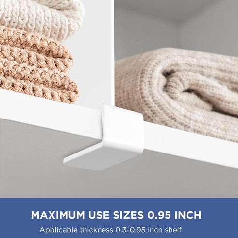 6 Closet Closet HBlife Pcs White Acrylic Shelf Dividers, Vertical Purse Organizer for Perfect for Sweater, Shirts