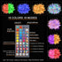 66FT 200 34 Color Changing Christmas Lights Outdoor, LED Colors String Lights with Remote Multicolor Plug in Waterproof