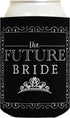 Bridal Shower Gifts 2 Pack Can Coolie Drink Coolers, Future Bride & Groom Wedding Gift, Black