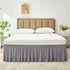 Biscaynebay Wrap Around Bed Skirts for Full & Full XL Beds, 15" Drop, Silver Grey Adjustable Elastic Dust Ruffles