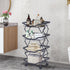 ULIKEUS 4 Tier Fruit Basket for Kitchen Stackable Metal Wire Fruit Vegetable Basket with Wheels Narrow Corner Rolling