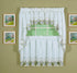 Today's Curtain Verona Reverse Embroidery Tier - 36", White/Blue, 60" W x 36" L