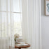 HLC.ME Ivory Sheer Voile Window Treatment Rod Pocket Curtain Panels, Set of 2 for Bedroom, Kitchen, Living Room (54 x