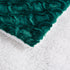 63" 90" DaDa Bedding Lavish Emerald Green Blue Faux Fur Fuzzy Throw Blanket - Mermaid Scales Design White Sherpa