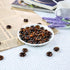 CYS EXCEL Amber Glass Gemstone Beads, 1 LB Flat Marble Beads for Aquarium Decor, Approx. 85-100 PCS