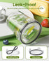 Overnight Oats Container with Lids, 4 Pack 13oz BPA Free Plastic Mason Jars, Leak Proof for Yogurt and Soup