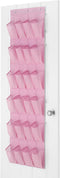 Whitmor 24 Pocket Over the Door Shoe Organizer - Pink