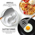Zulay Kitchen Utensils Set, 5 Piece Non-Stick Silicone Cooking Utensils with Acacia Wood Handles, Gray