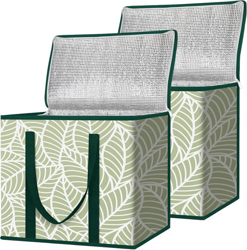 BALEINE 3Pk 2Pk Bags(16"913 Reusable Grocery Bags + Insulated Reusable Grocery