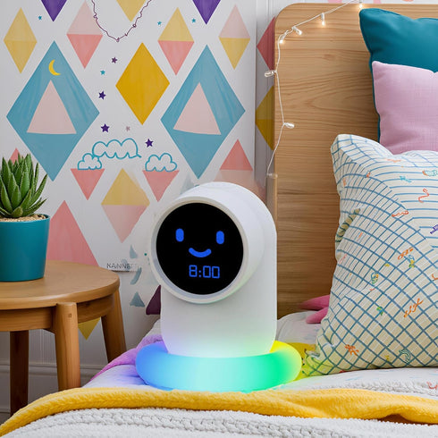 Set Cute Alarm Clock,Ok to Wake Clock,Alarm Clock for Bedrooms,Clock with Night LED, Sleep/Wake Trainer,NAP time,Sound