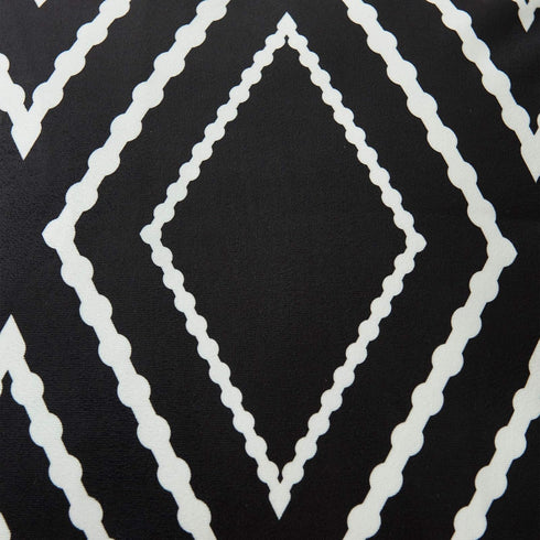 Set of 2 Black Pillow Covers 18 x 18 inches, Boho Aztec Polyester Blend Square Decorative Throw Pillow Covers