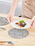 SMARTAKE 6 Set Silicone Trivet Mats, Multi-Use Carved Non-Slip Kitchen Mats for Hot Dishes, Dining Countertop, Grey
