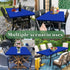 4 Pack 6 Blue,30" 72") Picnic Table Cover Elastic Fitted Tablecloths for Foot Rectangle Tables Waterproof Stretch