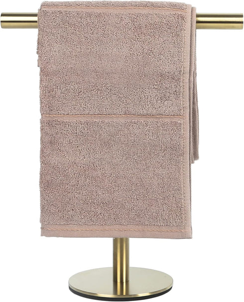 SUS304 Stainless Steel T-Shape Hand Towel Holder Stand for Bathroom, Kitchen or Vanity Countertop
