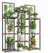 EnHomee Plant Stand Indoor Tall Plant Stand Outdoor Large Wood Plants Shelf