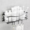 KINCMAX Premium Shower Caddy - Self Adhesive Shower Shelf with 4 Hooks