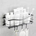 KINCMAX Premium Shower Caddy - Self Adhesive Shower Shelf with 4 Hooks