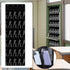 24 Pockets Hanging Shoe Organizer Large Clear Pockets Over the Door Pantry Organizer Shoe Holder for Back of Door Hanging Shoe Bag for Closet Water Bottle Cellphone Calculator Snack (Black) by Windyun