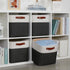DULLEMELO Set Of 4 Cube Storage Bins - Fabric Storage Basket for Shelves, Closet, Nursery Toy Storage (12" White &