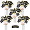 Black and Gold Graduation Decorations Set of 24, Class of 2025 Table Decor, Congrats Grad Party Supplies