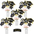 Black and Gold Graduation Decorations Set of 24, Class of 2025 Table Decor, Congrats Grad Party Supplies