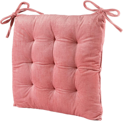 HLOVME Corduroy Chair Cushion with Ties, Ultra Soft Warm Floor Cushion for Kids Reading Nook, Cosmos