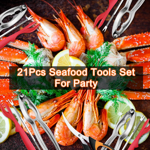 21 6 6 6 2 1 Seafood Cracker Tools, Pcs Crab Leg Crackers and Tools, Crab Crackers, Crab Leg Forks/Picks, Lobster