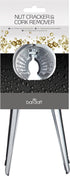 3 in 1 Deluxe Nutcracker, Champagne Cork Remover, Screw-Top Bottle Opener - Metal