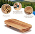Farmhouse Wood Tray Rustic Wooden Pedestal 12 * 5.5 * 2 inches Decorative Wood Riser for Farmhouse Kitchen Counter Bathroom Room Decor (Brown)