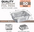 Fit Meal Prep 50 Pack Small Aluminum Foil Pans with Clear Lids, 1 lb 5 x 4” Disposable Tin Foil Baking Pans, Durable Foil Food Containers Freezer Oven Safe for Baking, Meal Prep, Takeout, Catering by Fit Meal Prep