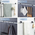 8PCS No Drill Curtain Rod Brackets, Self Adhesive Curtain Rod Holder Hooks, Nail Free Curtain Rod Hooks for Bathroom