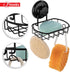 Suction Soap Dish with Hooks - Rustproof Stainless Steel SS304 Shower Soap Holder - Powerful Vacuum Suction Cup Sponge