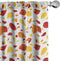 Ambesonne Leaf Curtains, Colorful Fall Autumn Leaves on White Background, 2 Panel Set, 28" x 63", Red Orange Yellow
