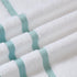 Comfort Spaces 8 Piece Cotton Bath Towel Set, Striped Ultra Soft, Quick Dry, Multi-Sizes, Zero Twist Aqua