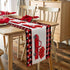 Valentine Table Runner, Red Black Buffalo Plaid Dresser Scarves with Heart Shape Balloon for Holiday Decor, 13x90inch
