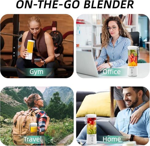 Portable Personal Size Blender for Smoothies and Shakes - USB Rechargeable - Household Fruit Mixer